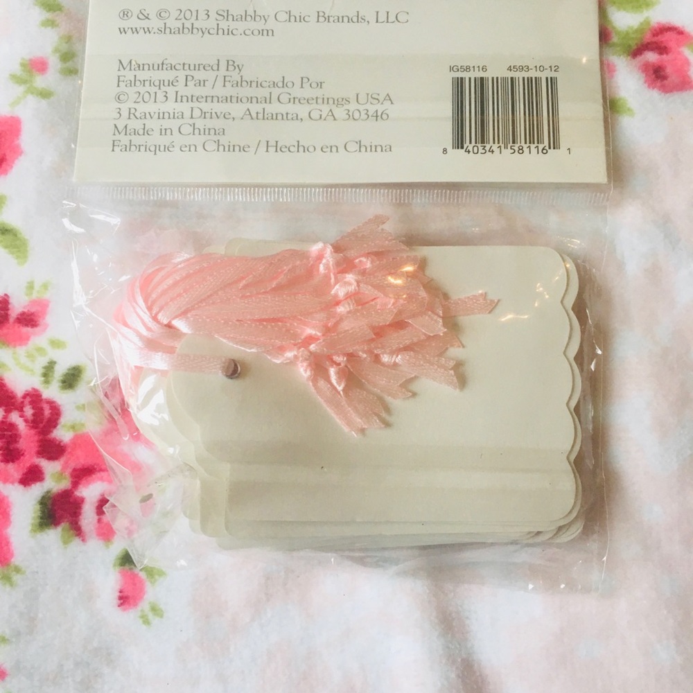 NW TREASURES BY SHABBY CHIC BUTTERFLY ROSES Tags - Picture 2 of 4